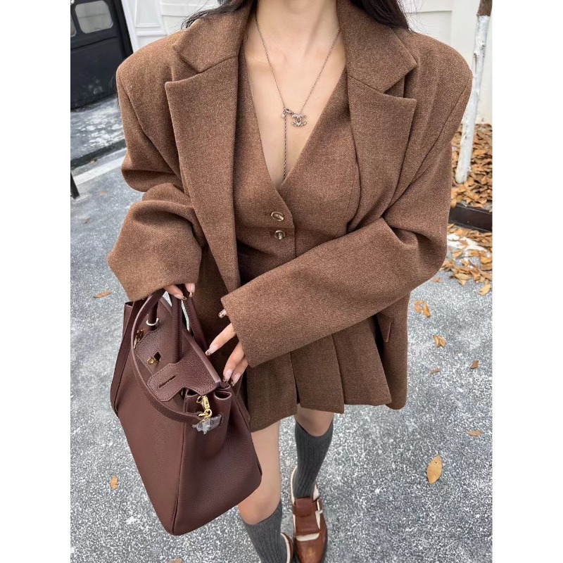 Winter Clothing Clearance Sale - Shpmishal: Элитный осенний модный костюм-тройка (жакет,