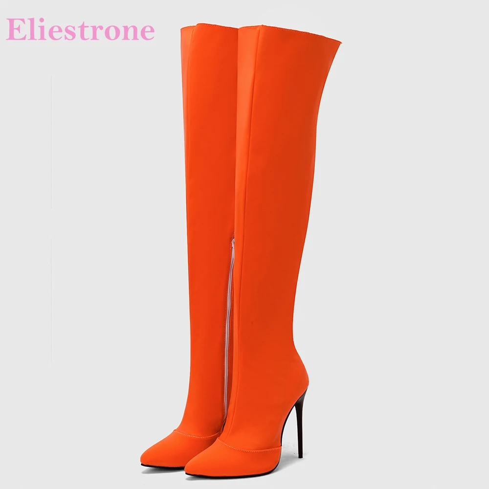Winter Clothing Clearance Sale - Новые зимние гламурные оранжево-желтые женские сапоги