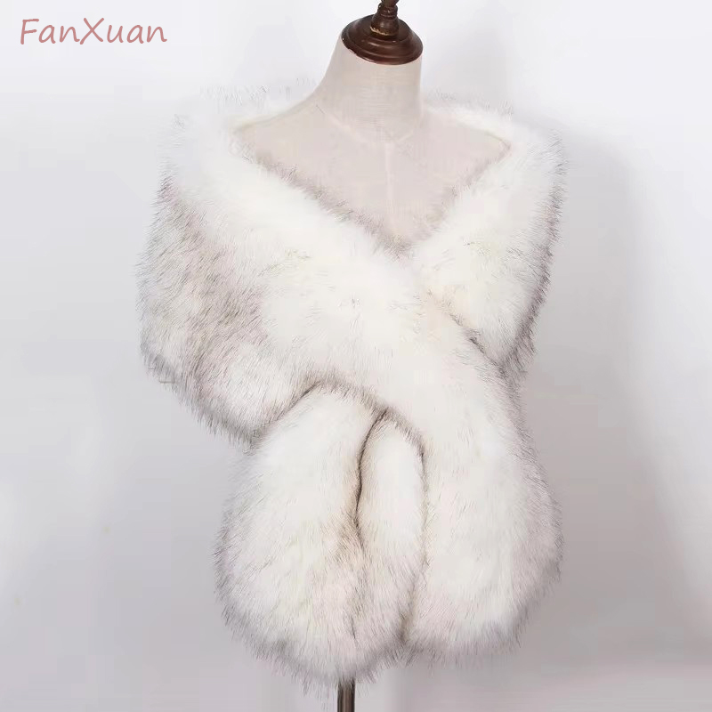 Winter Clothing Clearance Sale - Женский длинный плюшевый палантин из искусственного