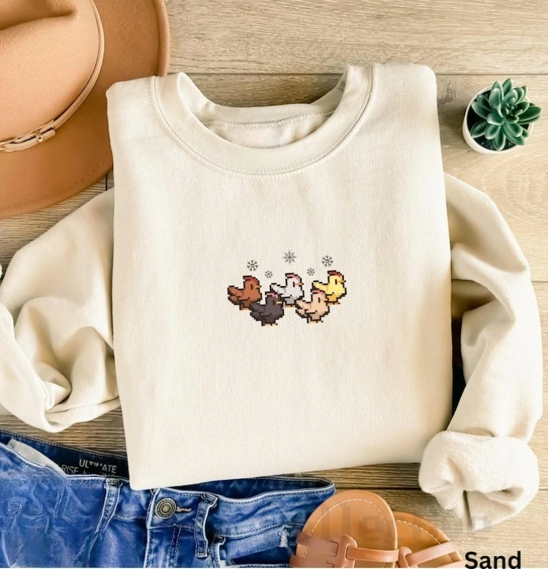 Рождественский свитшот с куриц – обзор и цена Winter Clothing Stardew Valley