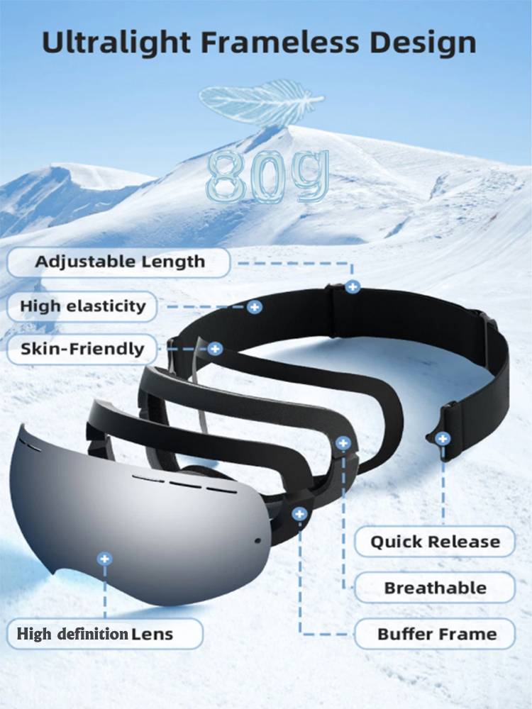 Зимние очки для мужчин и женщи – обзор и цена Snow Goggle Uv