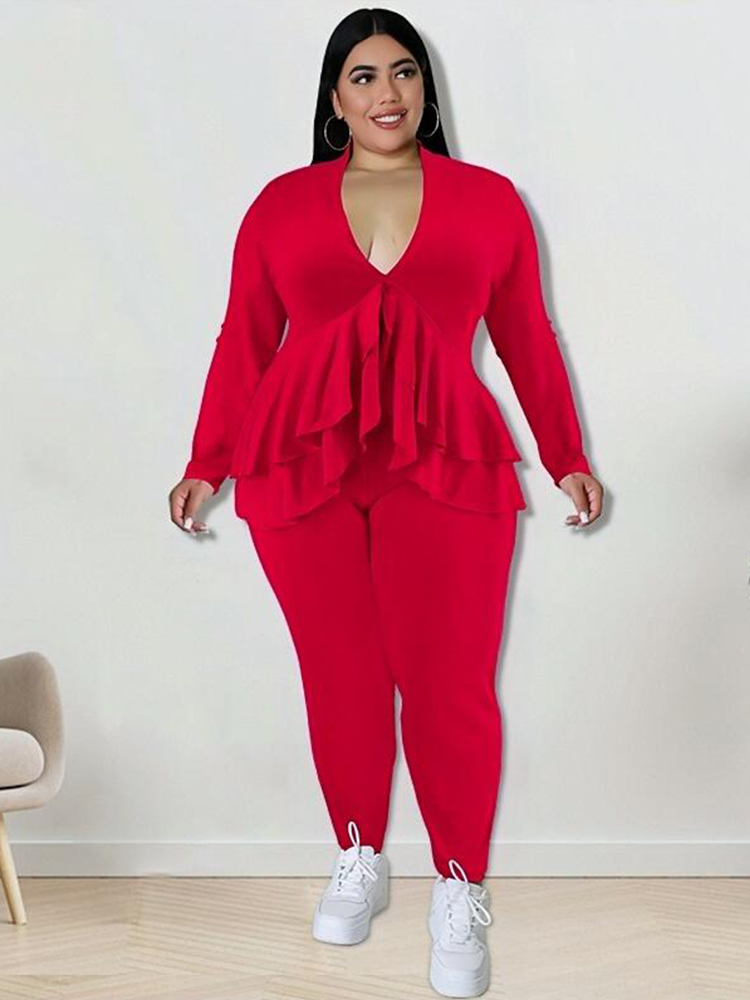 Женский костюм-двойка с брюкам – обзор и цена Winter Clothing Plus Size